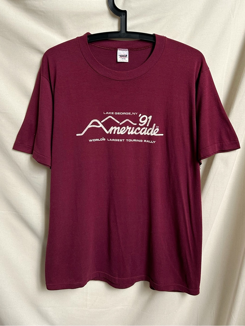 90s Vintage Americade T-shirt Single Stitch Touring Rally Motorcycle 1991.